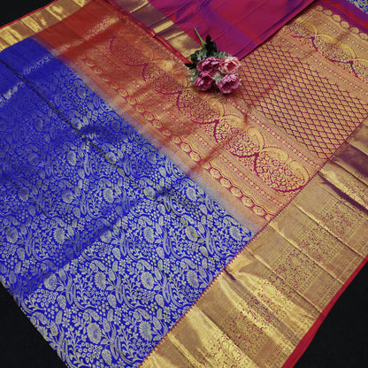 Handloom Pure Resham German Kanchi Pattu Saree