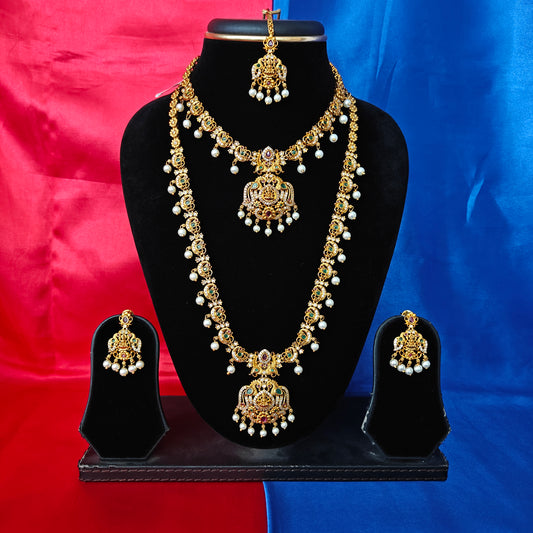 Beautiful Nakshi Combo Set With Laxmi Idol