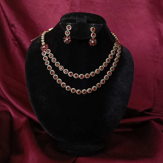 Elegant Two Layered Short Necklace