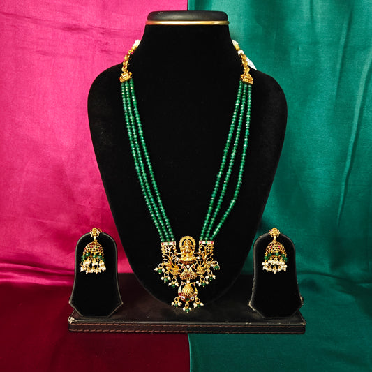 Beautiful Green Coloured Honex Necklace - Ambica Wedding Mall
