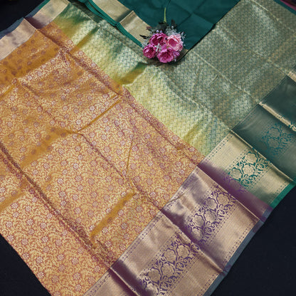 Resham Brocade Semi Kanchi Pattu Saree