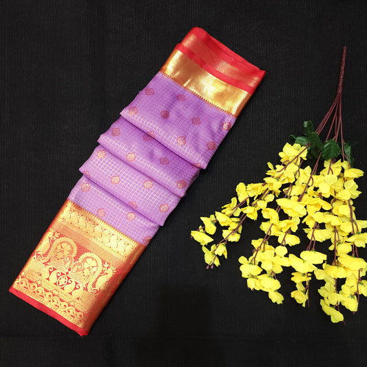 Special Lavender Semi Kanchi Pattu Saree