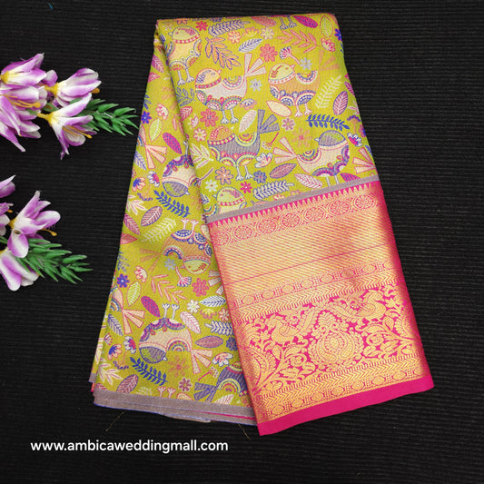 Buy Stunning Kanchi pattu mix paitani Lehenga [2 To 5 Years]