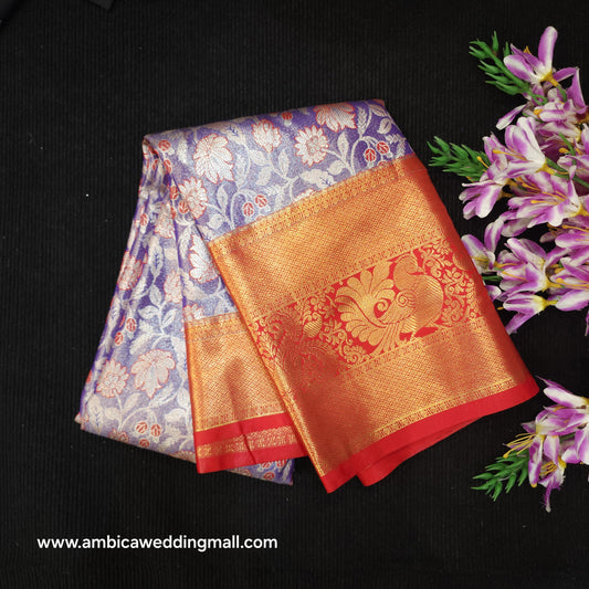 Semi Kanchi Pattu Tissue Sarees