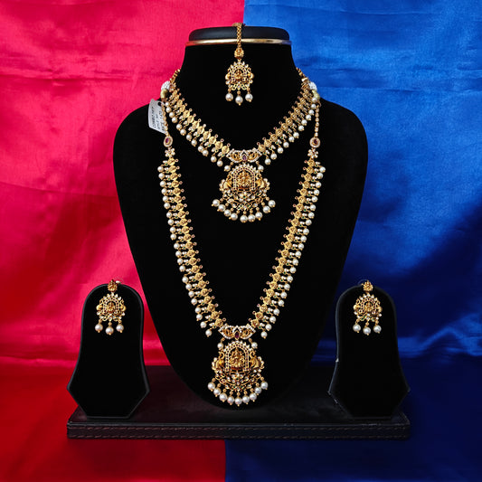 Beautiful Nakshi Combo set With Laxmi Idol