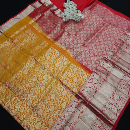 Pure German Silver Zari Pattu Saree