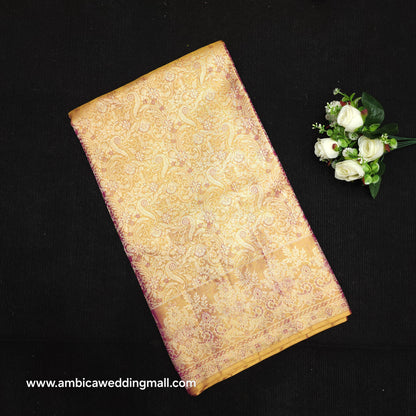 Pure 2G Jariwarp Brocade Handloom Tissue Sarees