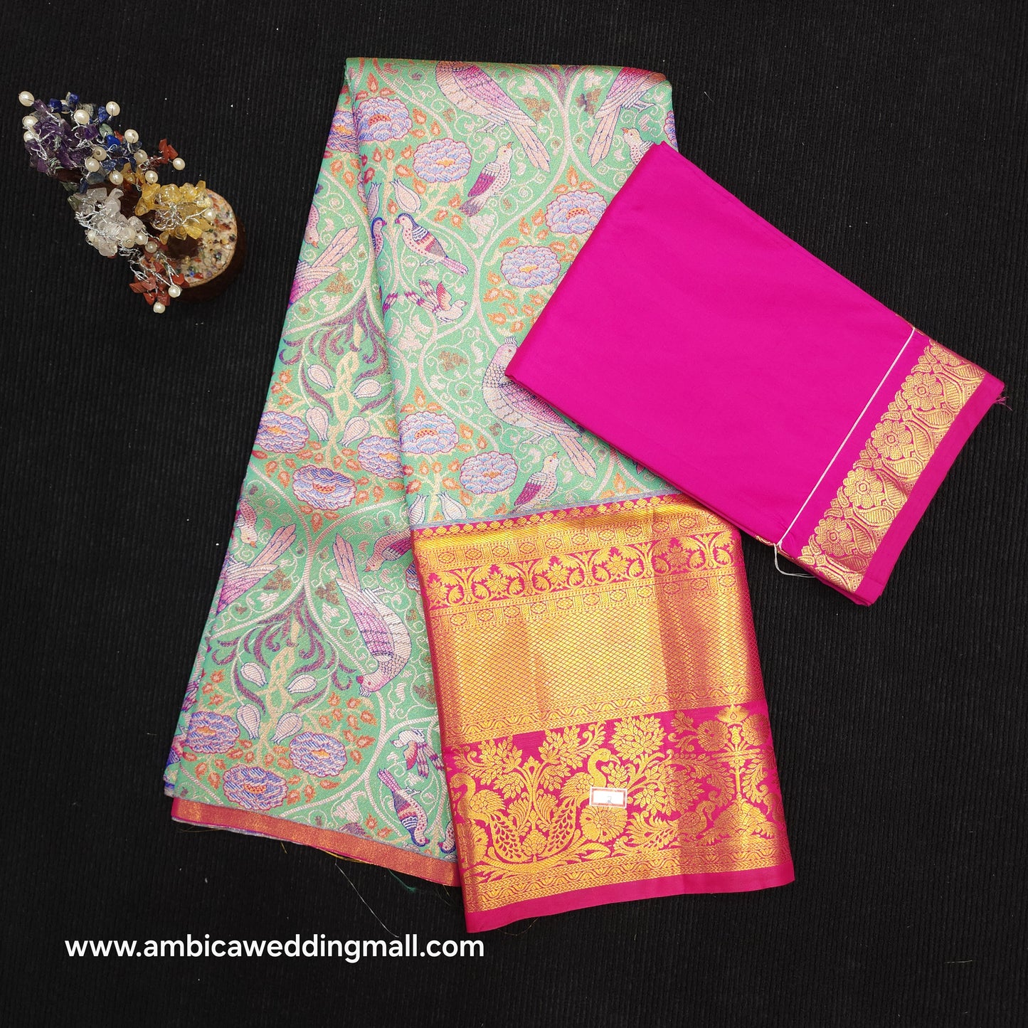 Buy Stunning Kanchi pattu mix L Kalamkari Lehenga [Free Size]