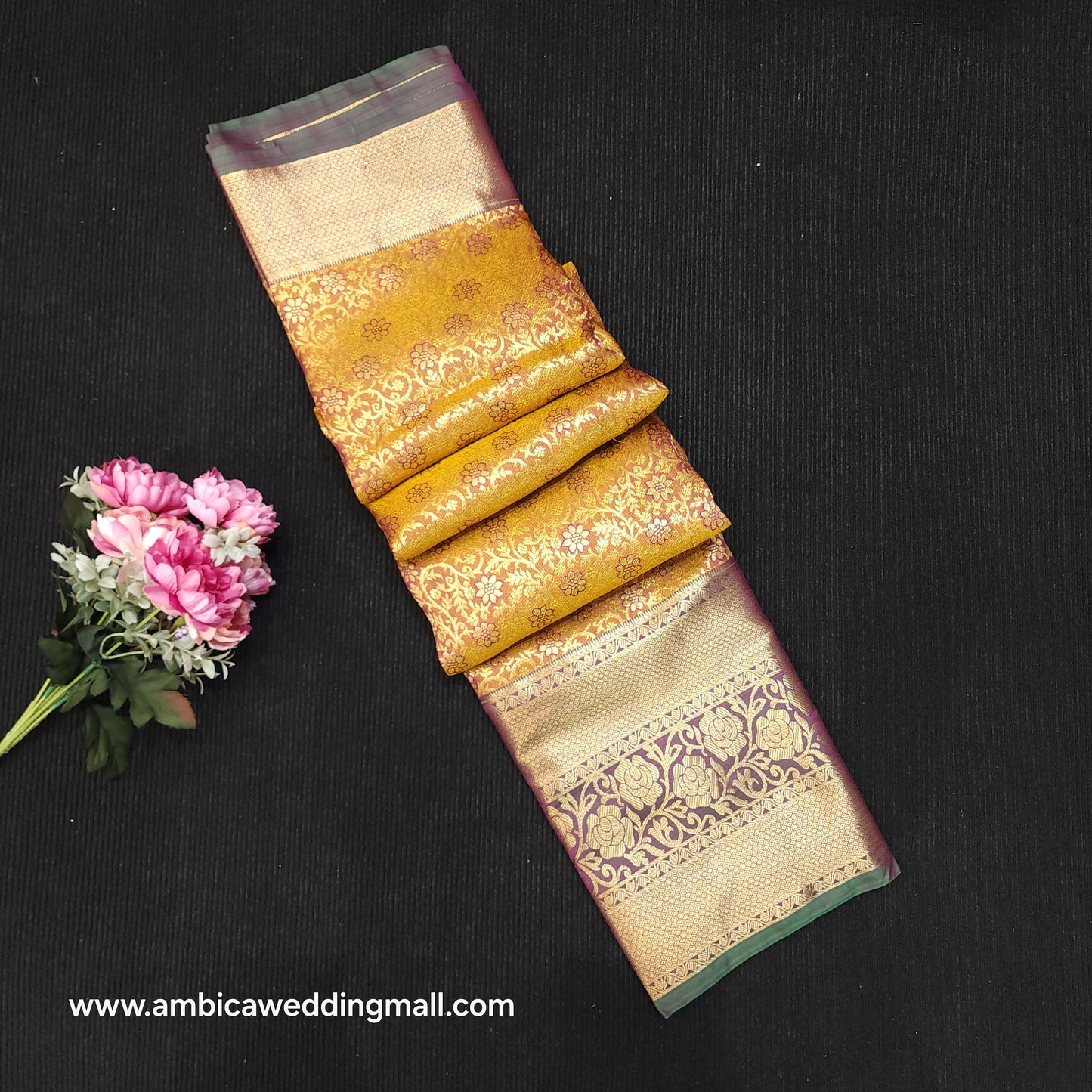 Resham Brocade Semi Kanchi Pattu Saree