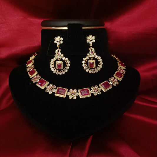 Beautiful Ruby Short Necklace