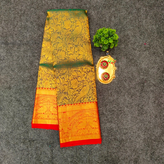 Kanchi Pattu Bridal Pure Zari Saree