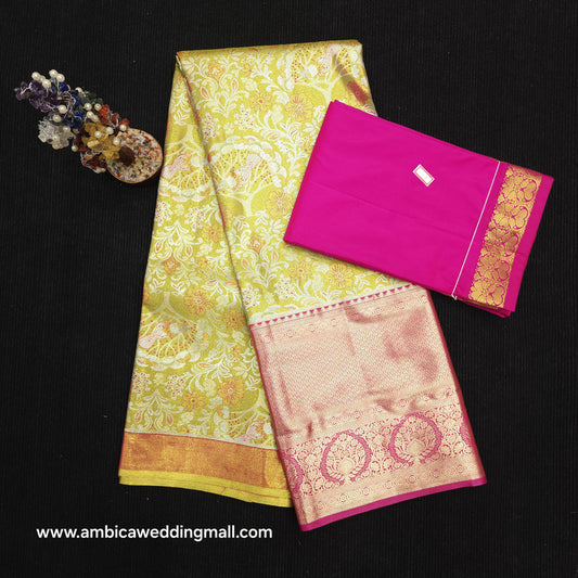 Buy Stunning Kanchi pattu mix Lehenga [Free Size]