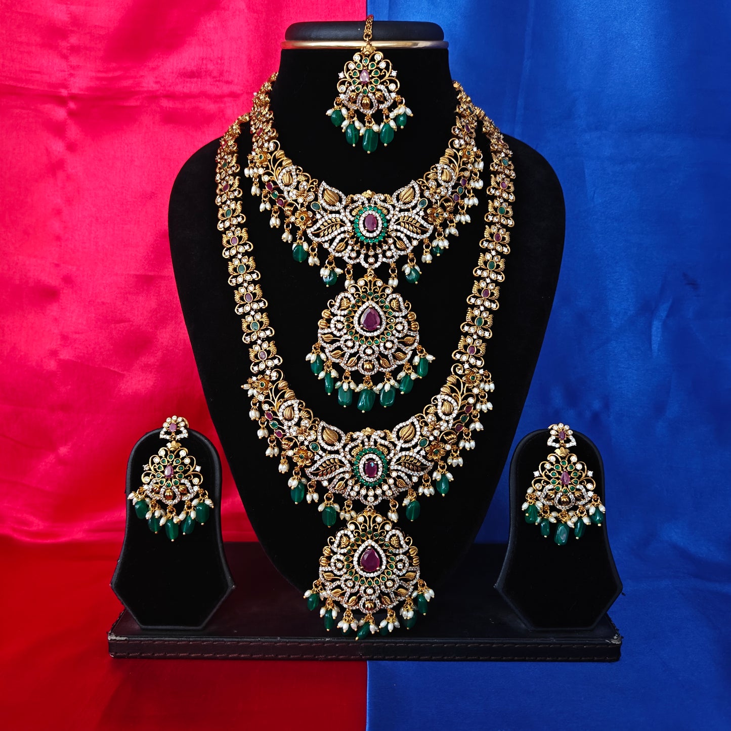 Beautiful Jadau Kundan Layered Long Necklace