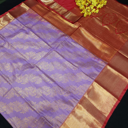 Special Lavender Semi Kanchi Pattu Saree