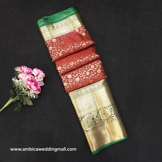 Resham Brocade Semi Kanchi Pattu Saree