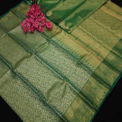 ✨️Semi Kanchi Pattu One Gram Gold Saree💫