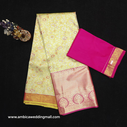 Buy Stunning Kanchi pattu mix Lehenga [Free Size]