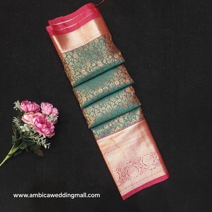 Resham Brocade Semi Kanchi Pattu Saree