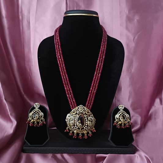 Beautiful Ruby Beads Haaram