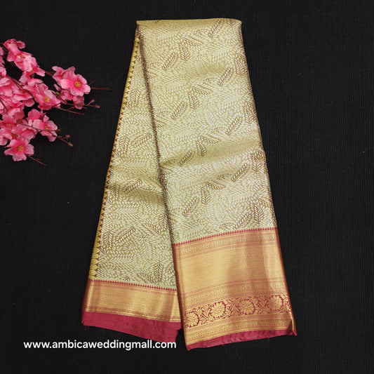 ✨️Semi Kanchi Pattu One Gram Gold Saree💫