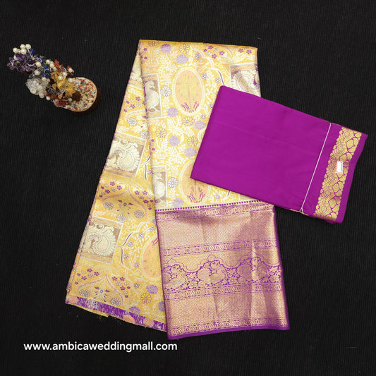 Buy Stunning Kanchi pattu mix Lehenga [Free Size]