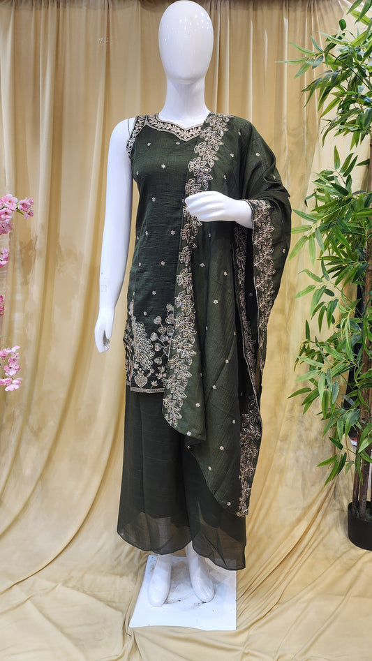 Fancy Sharara Dress [XL Size]