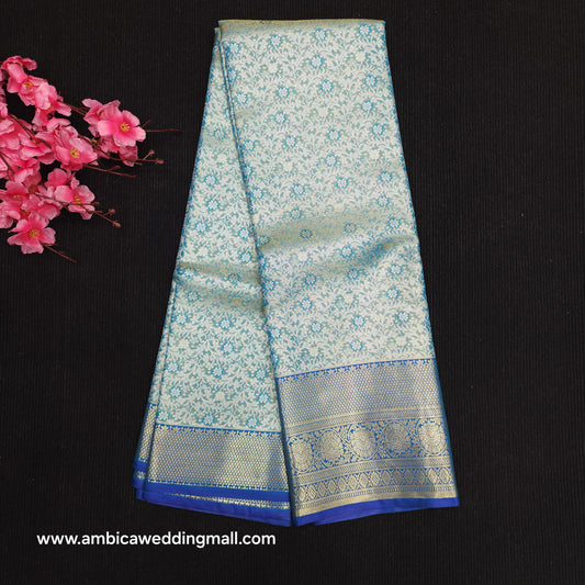 ✨️Semi Kanchi Pattu One Gram Gold Saree💫