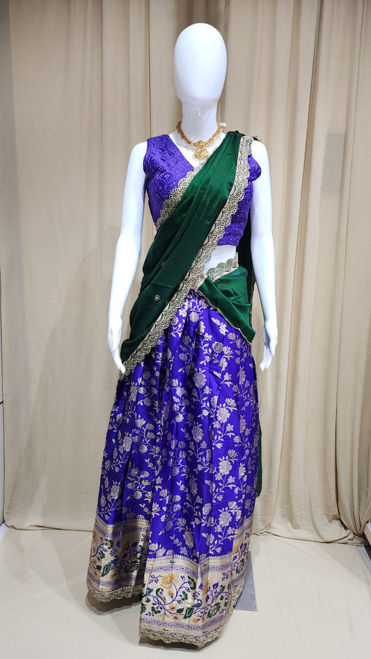 Half Saree Paithani border