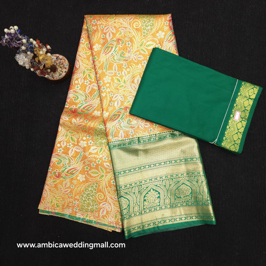 Buy Stunning Kanchi pattu mix Lehenga [Free Size]