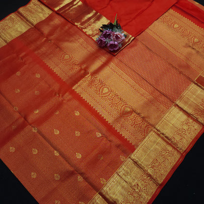 Special Red Muhurtham Kanchi Pattu Bridal Handloom Saree