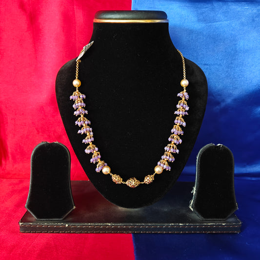 Beautiful Purple Coloured Honex Necklace