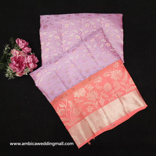 Handloom Pure Resham German Silver Zari Kanchi Pattu Saree