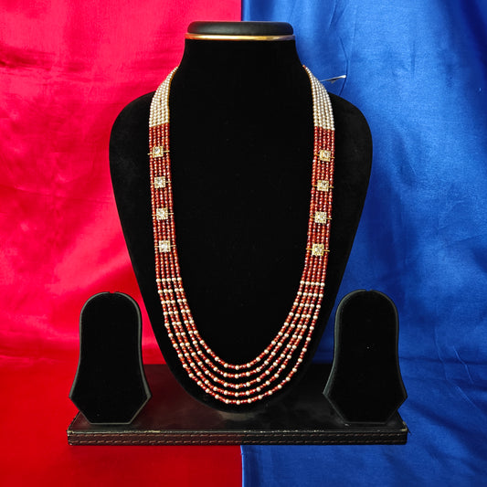 Beautiful Maroon Coloured Honex Necklace