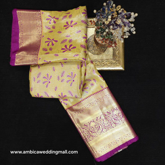 2 Gram gold zari semi kanchi pattu sarees ✨️