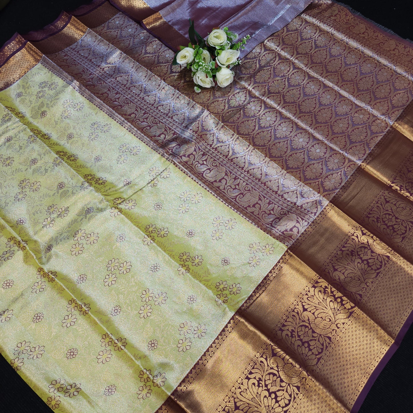 Semi Kanchi Pattu Tissue Saree