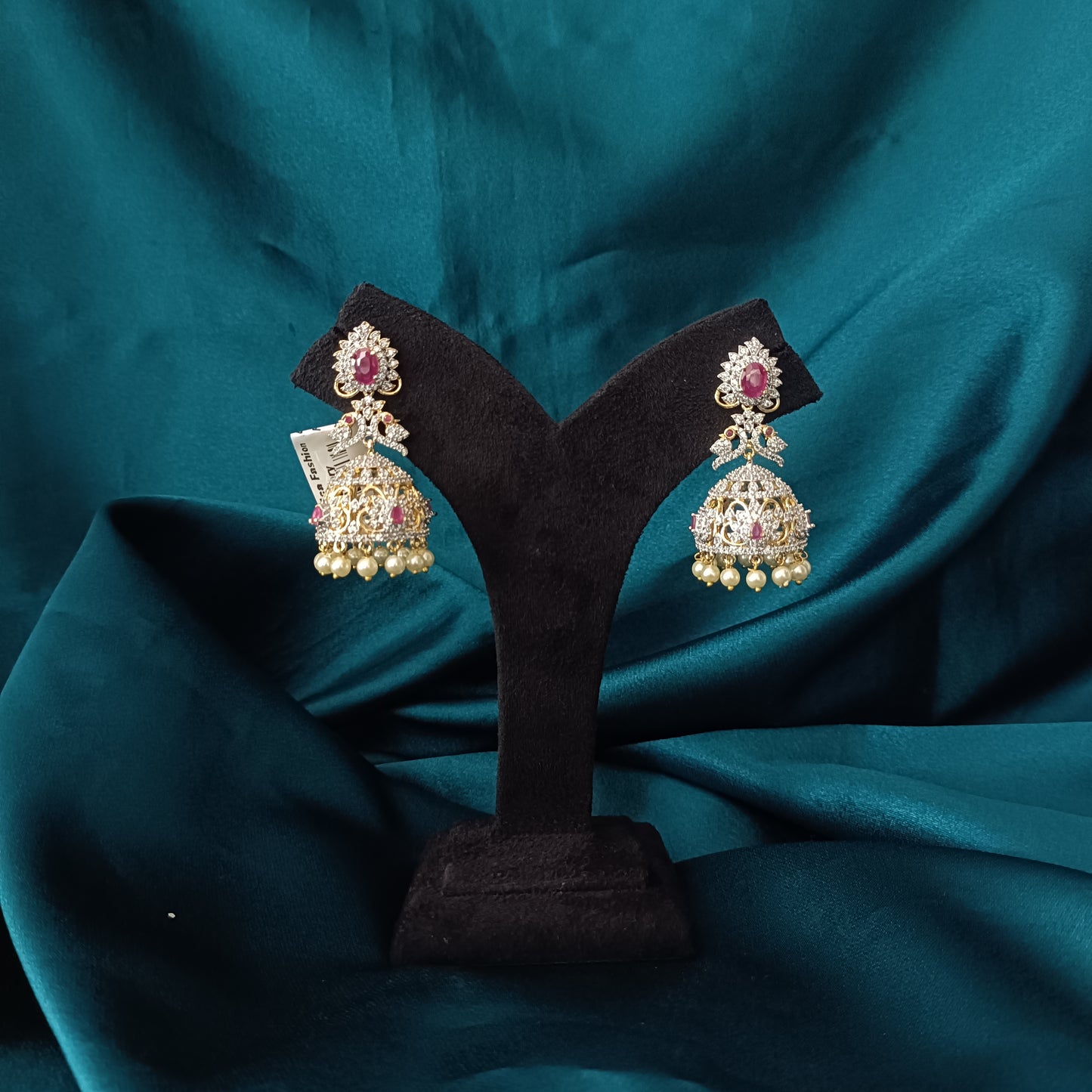 Beautiful Ruby Jhumkas