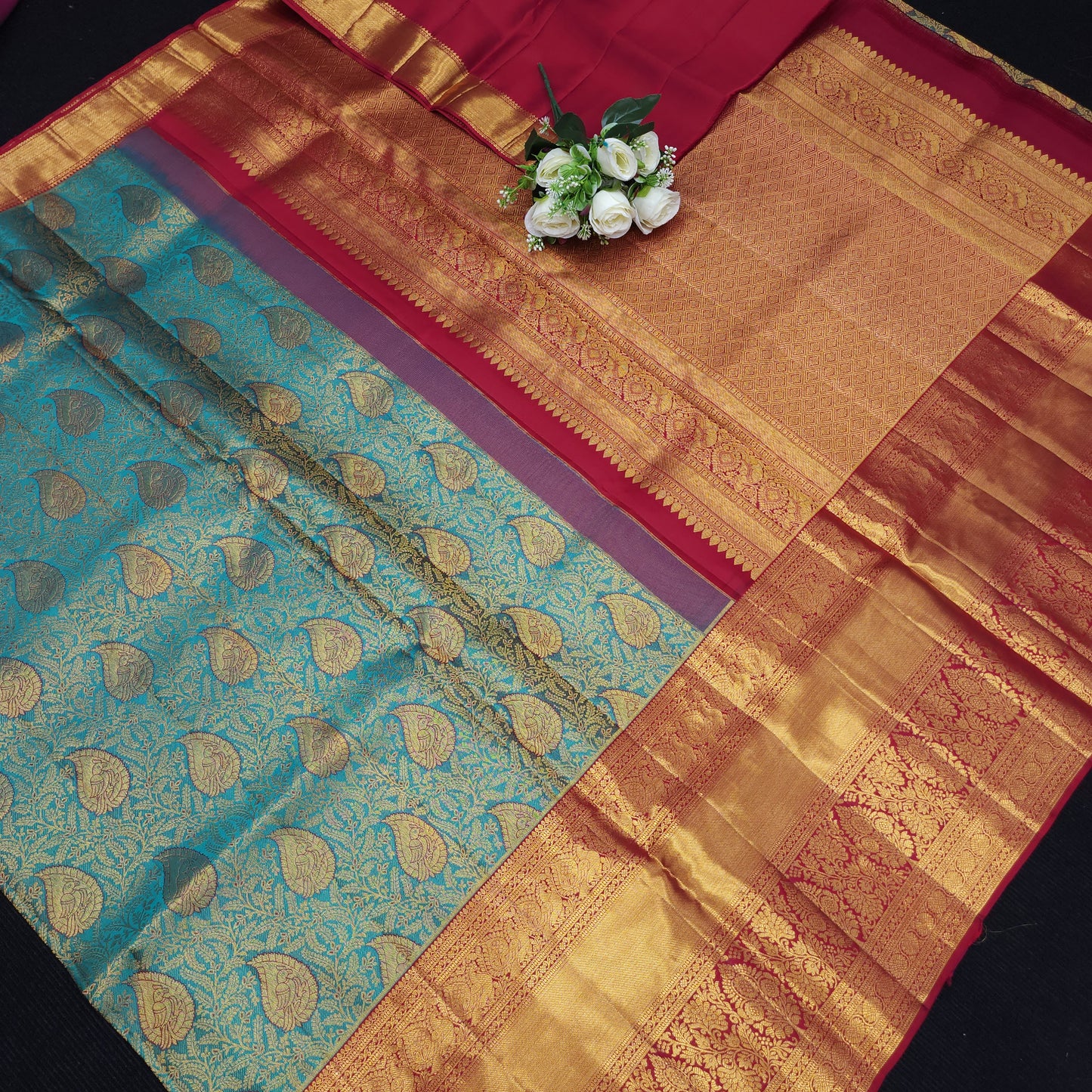 Bridal Resham Pure Handloom Kanchi Sarees