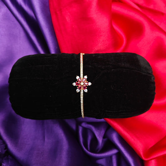Beautiful Gold Bracelet In Ruby Stone