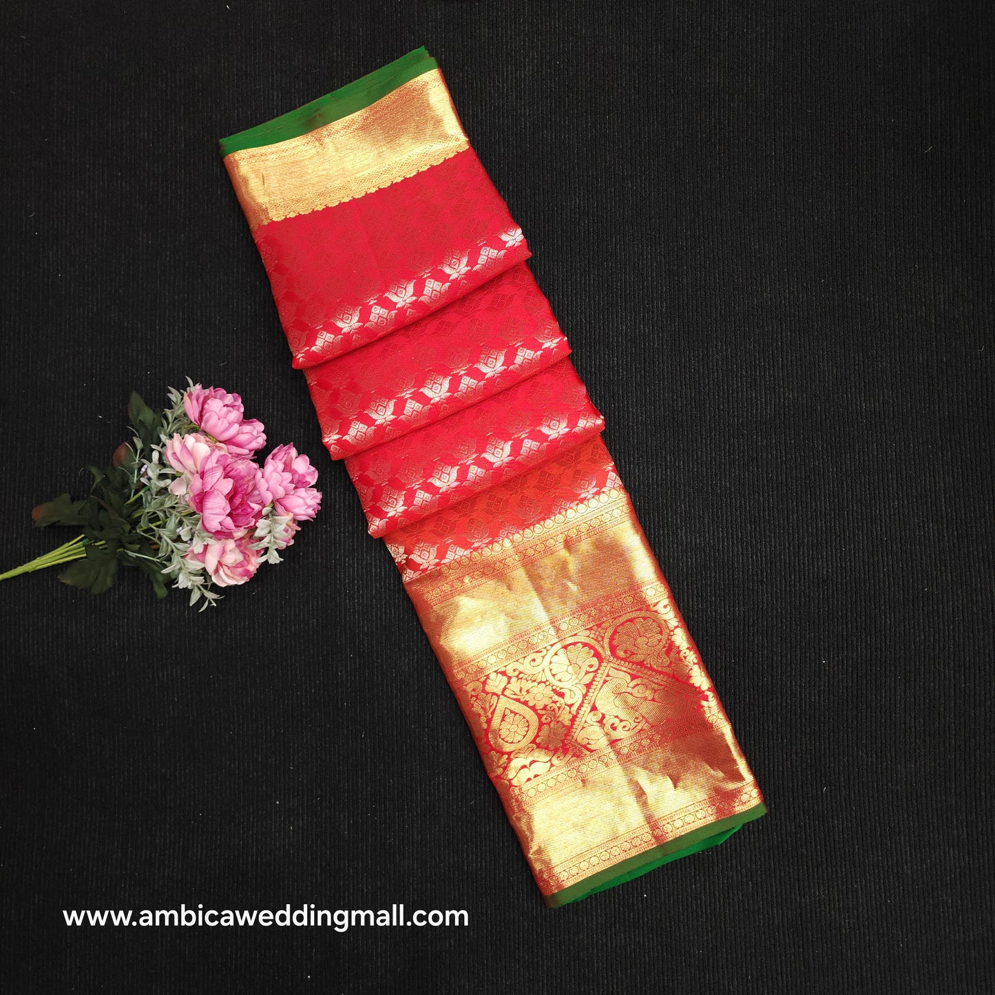 Special Red Muhurtham Kanchi Pattu Bridal Handloom Saree