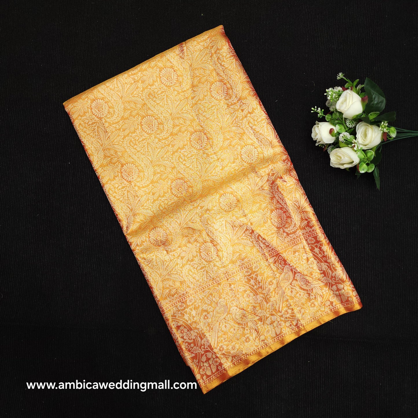Pure 2G Jariwarp Brocade Handloom Tissue Sarees