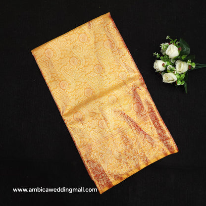 Pure 2G Jariwarp Brocade Handloom Tissue Sarees