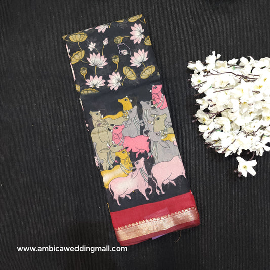 Kalamkari Dola Silk Saree