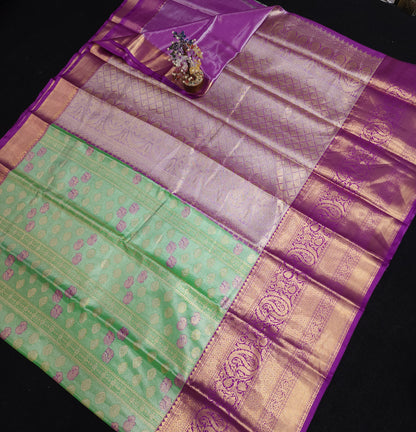 2 Gram gold zari semi kanchi pattu sarees ✨️