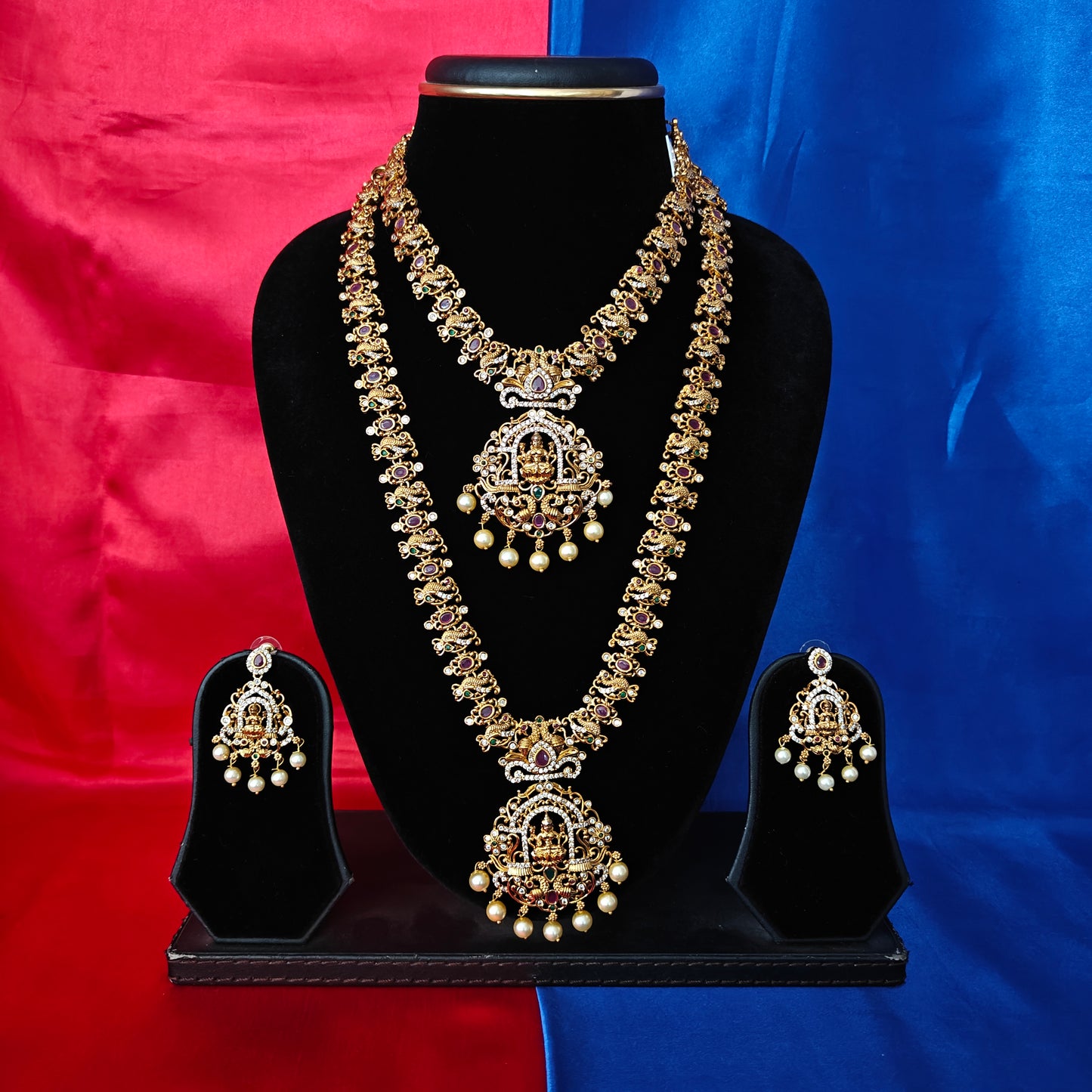 Beautiful Nakshi Combo Set With Laxmi Idol