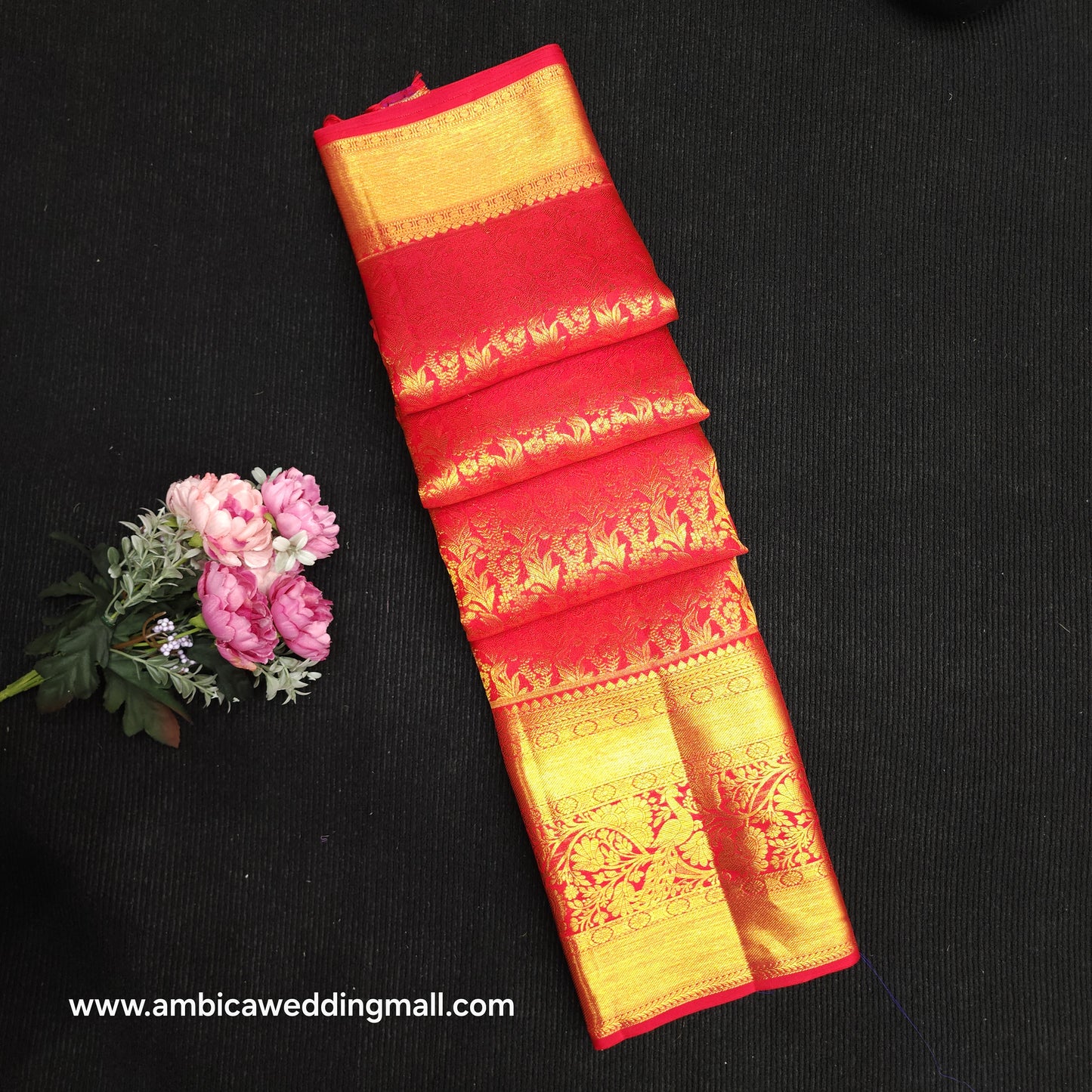 Special Red Muhurtham Kanchi Pattu Bridal Handloom Saree