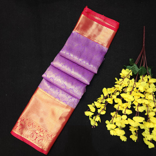 Special Lavender Semi Kanchi Pattu Saree