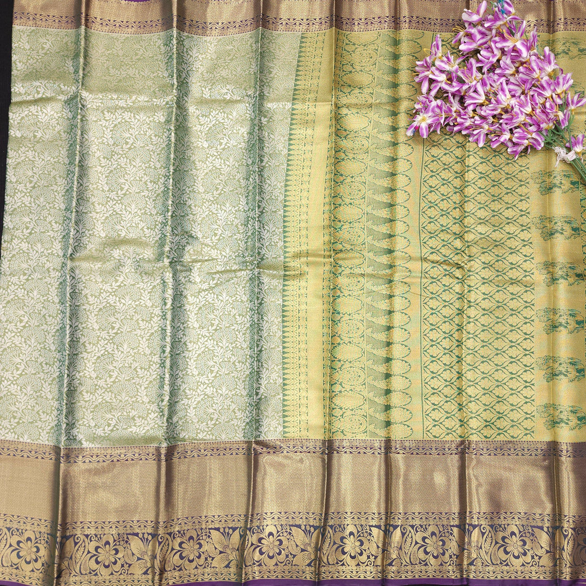 1 Gram Gold zari semi kanchi pattu saree✨️