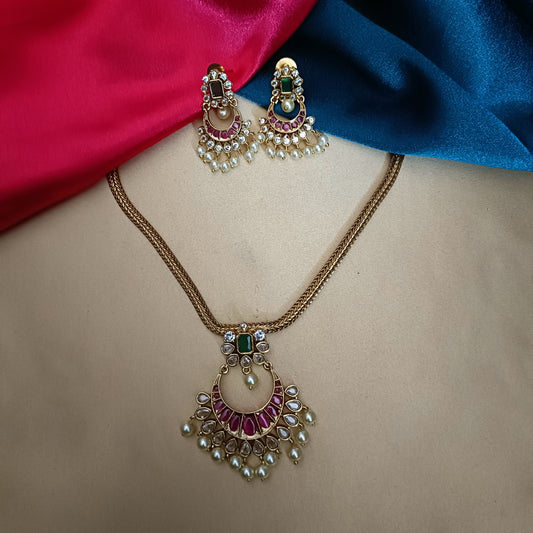 Beautiful Chandbali Non Necklace - Ambica Wedding Mall