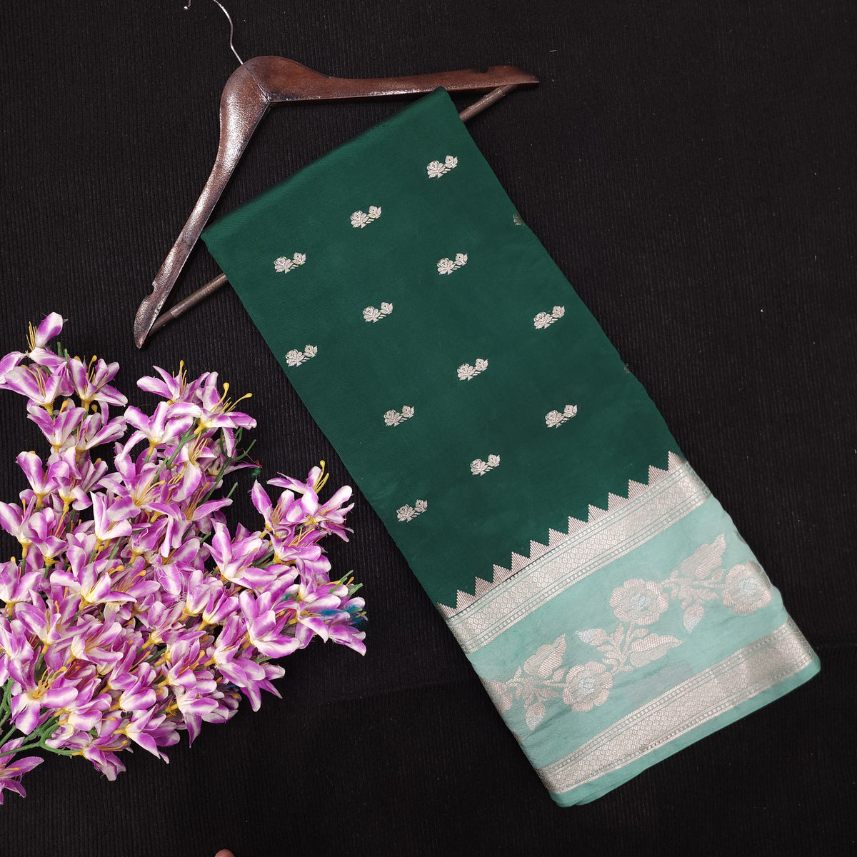 Banaras Green Mango Saree