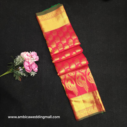 Special Red Muhurtham Kanchi Pattu Bridal Handloom Saree